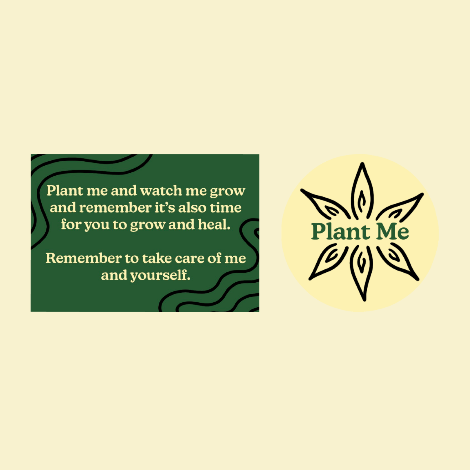 A packet of seeds the user can plant and watch grow, along with a friendly card.